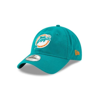 Blue Miami Dolphins Hat - New Era NFL Core Classic 9TWENTY Adjustable Caps USA6032798